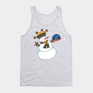 Snowman and Snow Globe Tank Top